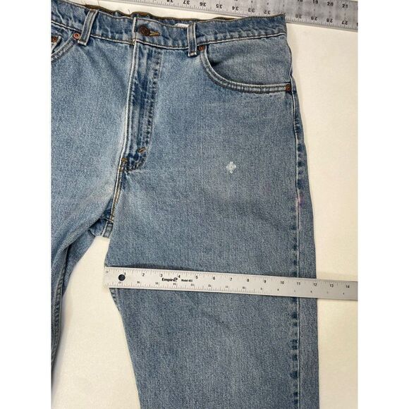 VINTAGE Levi's 550 Relaxed Fit Denim Jeans Men 34 X 31 Blue Tag Size 36 x 32 USA - Picture 7 of 9